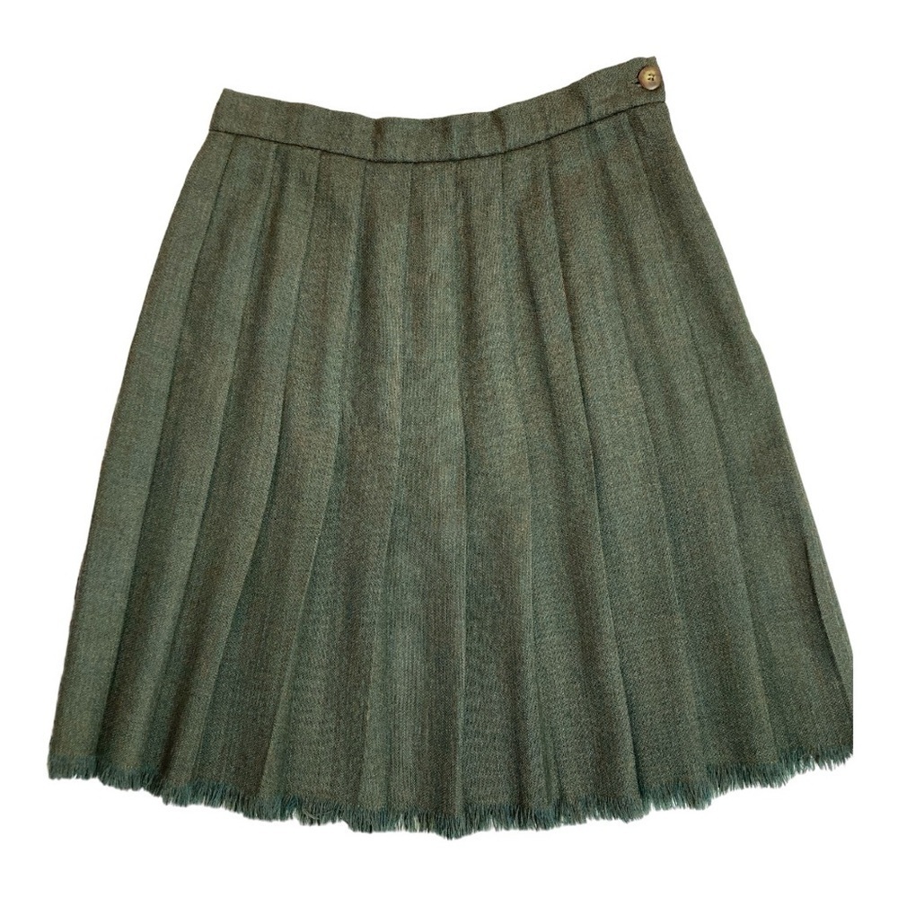 J. McLaughlin Green A-Line Skirt
